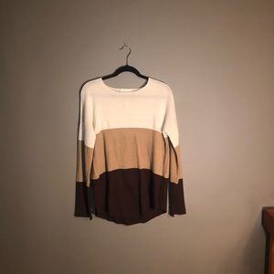 Tri-Colored Soft Fall Sweater